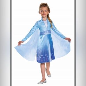 Disney Frozen II Sparkling Blue Gown Elsa Costume